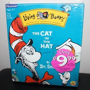 3/$118❤️Cat In The Hat Dr. Seuss LIVING BOOKS Interactive PC/MAC CD-ROM Big Box